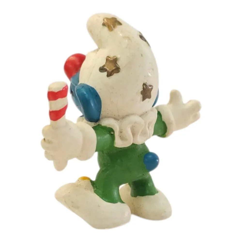Peyo Schleich Circus Clown Smurf Jester 20090 Figure PVC Vintage 1977 Hong Kong